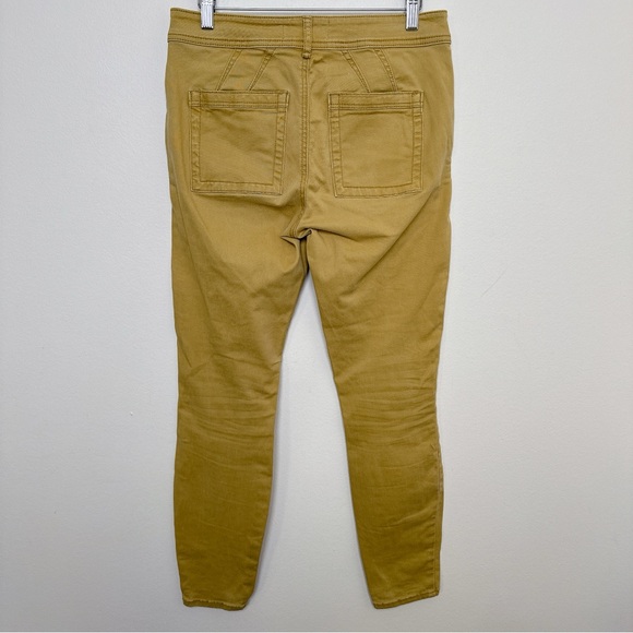 Anthropologie Womens 27 Jefferson Mustard Yellow Slim Utility Pants CN - Picture 16 of 16